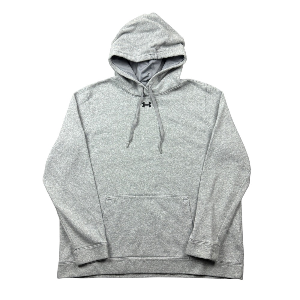 Under Armour Rival Fleece Hoodie Gray Loose Fit Women XXL Pullover Sweatshirt